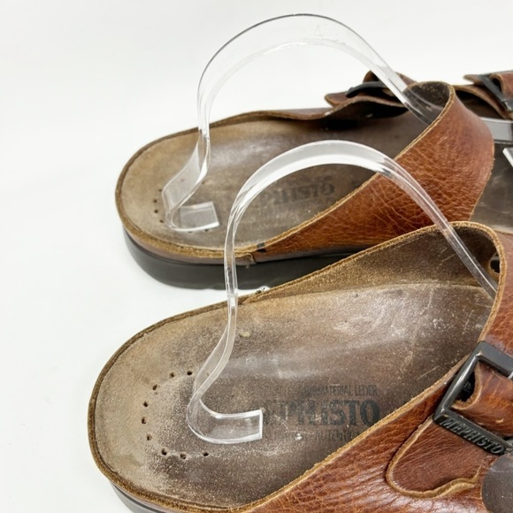 MEPHISTO Men’s Brown ZONDER Desert Buffalo Comfort Sandal Cork Footbed Size 12.5 - Picture 4 of 13